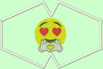 Matriz De Bordado - Máscara Emoticon Gesto - Imagem 2