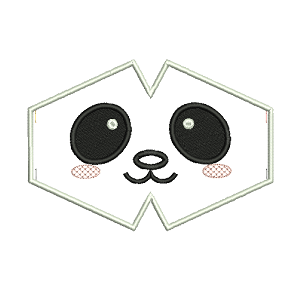 Matriz De Bordado - Máscara De Proteção Panda