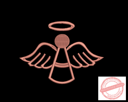 Matriz De Bordado Anjo com Auréola para bordar
