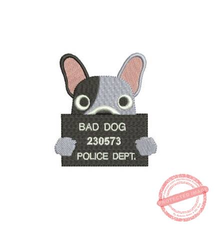 Matriz De Bordado Bad Dog para bordar. Cachorrinho