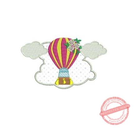 Matriz De Bordado Balão Com Fundo Aplique para bordar.