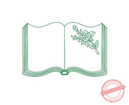 Matriz De Bordado Bíblia com Flor Para Bordar.