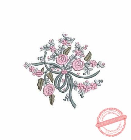 Matriz De Bordado Buque De Flores para bordar. Grátis