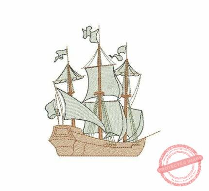 Matriz de Bordado Caravela para bordar. Barco