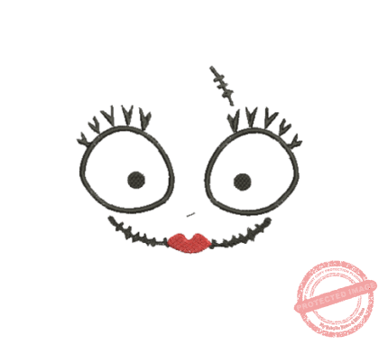 Matriz De Bordado Carinha Pesadelo para bordar. Nightmare