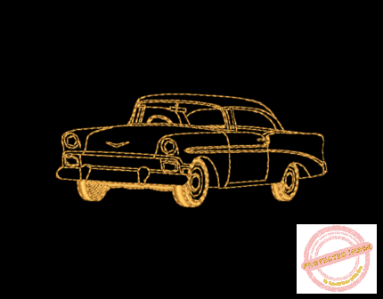 Matriz De Bordado Carro Classico Antigo para bordar