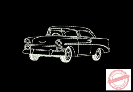 Matriz De Bordado Carro Classico Antigo para bordar