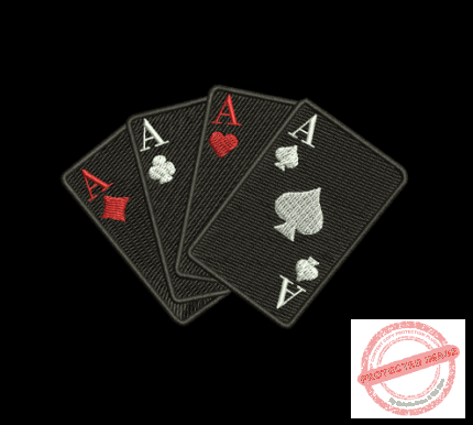Matriz De Bordado Cartas De Baralho para bordar Ás