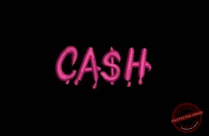 Matriz De Bordado Cash para bordar. Escrita 