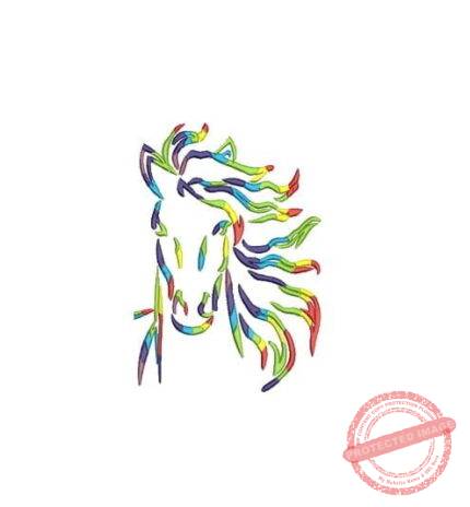 Matriz De Bordado Cavalo Colorido para bordar.2