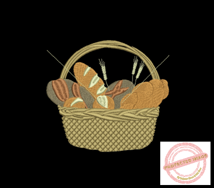 Matriz De Bordado Cesta De Pães para bordar