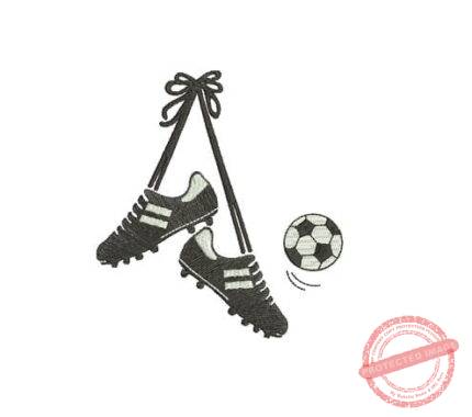 Matriz De Bordado Chuteira Pendurada para bordar. Chuteira Com Bola