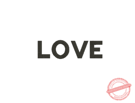 Matriz De Bordado Love para bordar Palavra Escrita