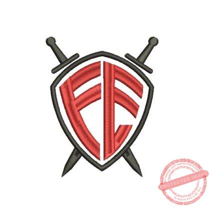 Matriz De Bordado Escudo Fé para bordar. 2