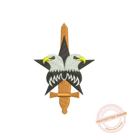 Matriz De Bordado Espada Com Águia para bordar. 