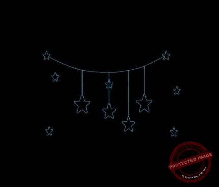 Matriz De Bordado Estrelas Penduradas Para Bordar. 