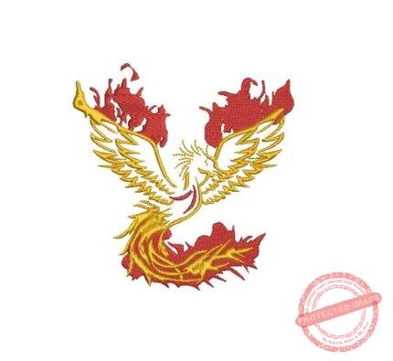Matriz De Bordado Fênix Para Bordar. 