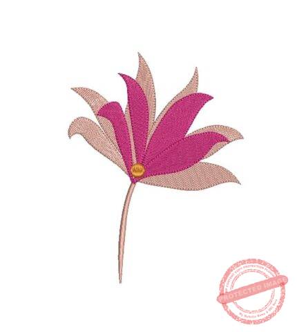 Matriz De Bordado Flor Com Pétalas Rosas para bordar. 