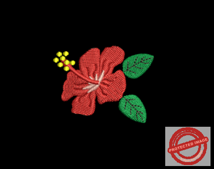Matriz De Bordado Flor De Hibisco Para Bordar. 