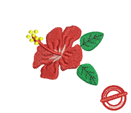 Matriz De Bordado Flor De Hibisco Para Bordar. 