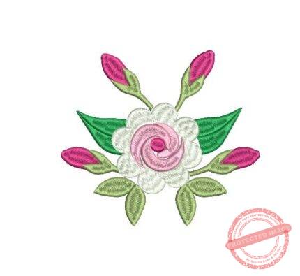 Matriz De Bordado Flor Rococó Para Bordar. 