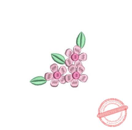 Matriz De Bordado Flores Delicadas para bordar.