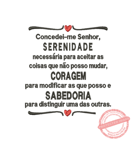 Matriz De Bordado Frase Serenidade