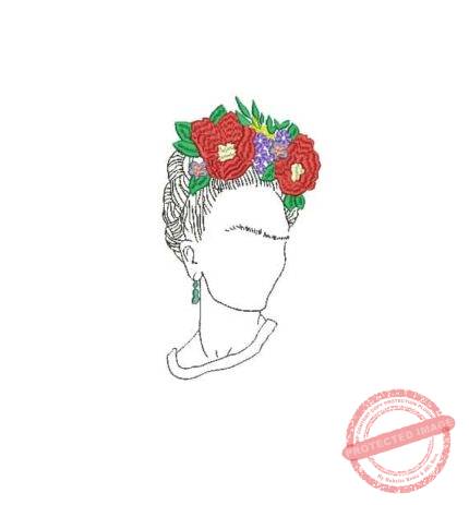 Matriz De Bordado Frida para Bordar.