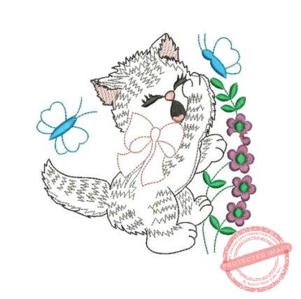 Matriz De Bordado Gato Contorno para bordar.
