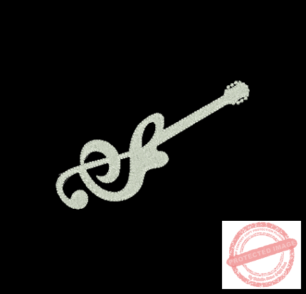 Matriz De Bordado Guitarra para bordar.