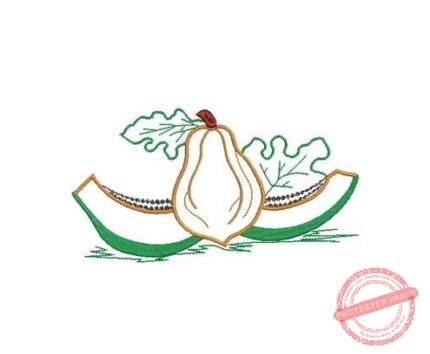 Matriz De Bordado Mamão para bordar Fruta sem preenchimento