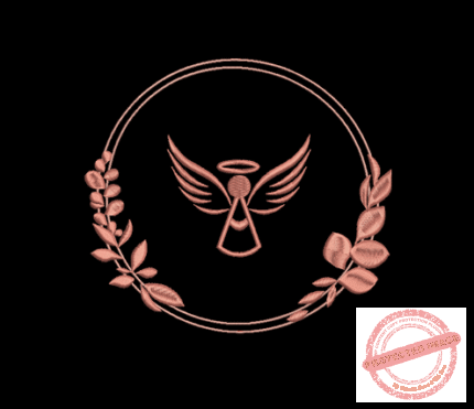 Matriz De Bordado Moldura Anjo para Bordar. 