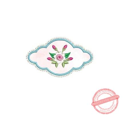 Matriz De Bordado Moldura Flor Rococó Para Bordar.