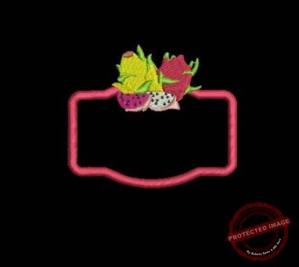 Matriz De Bordado Fruta Pitaya para Bordar. Moldura