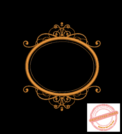 Matriz De Bordado Moldura Oval para bordar
