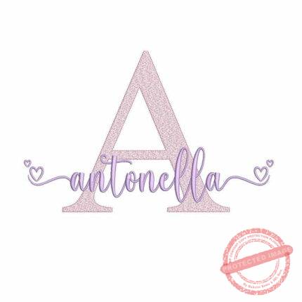 Matriz De Bordado Nome Antonella para bordar rippled