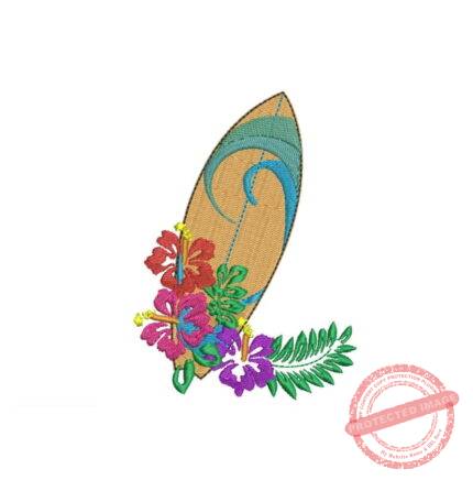 Matriz De Bordado Prancha De Surf para bordar. 