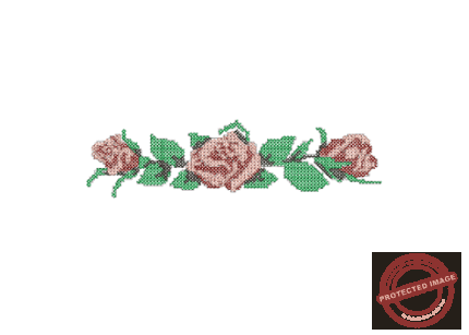Matriz De Bordado Ramo Rosa Ponto Cruz para bordar