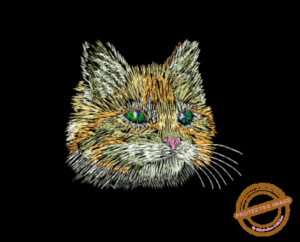 Matriz De Bordado Gatinho Personalizado Para Bordar. 