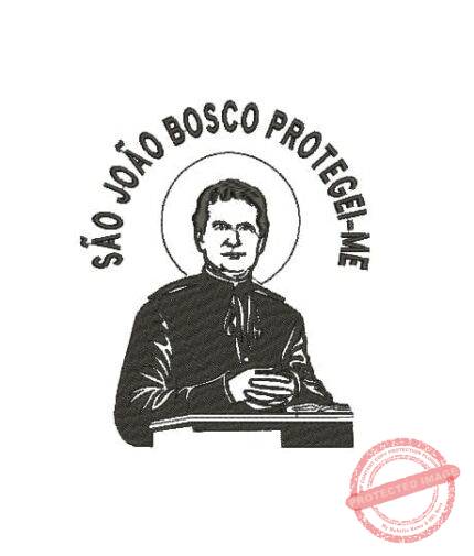 Matriz De Bordado São João Bosco para bordar. Protegei-Me
