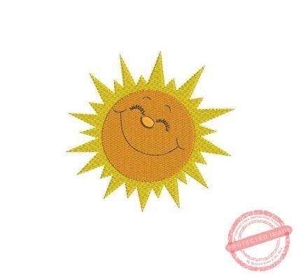 Matriz De Bordado Solzinho Feliz para bordar.