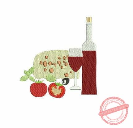Matriz De Bordado Vinho