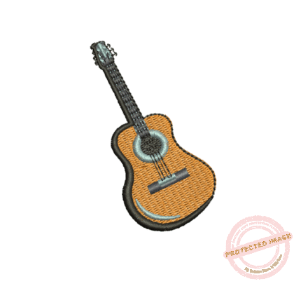 Matriz De Bordado Violão Para Bordar. Instrumento