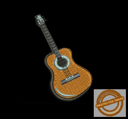 Matriz De Bordado Violão Para Bordar. Instrumento