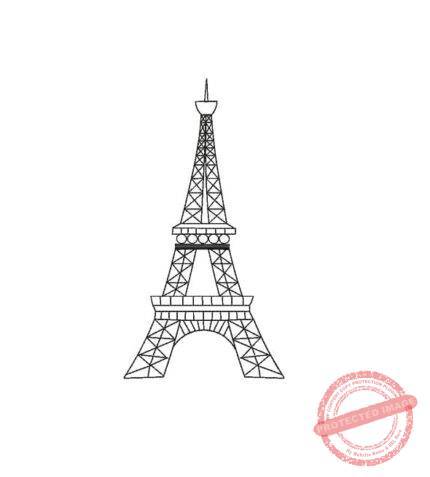 Matriz De Bordado Torre Eiffel para bordar. 