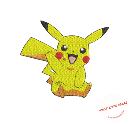 Matriz De Bordado Pikachu para bordar