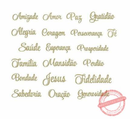 Matriz De Bordado Palavras Motivacionais para bordar.