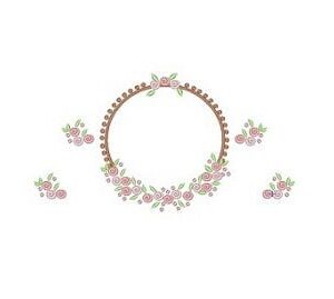 Matriz De Bordado - Moldura Flores