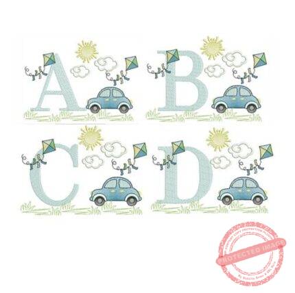 matriz-de-bordado-alfabeto-carro