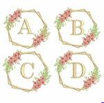 matriz-de-bordado-alfabeto-moldura-flores